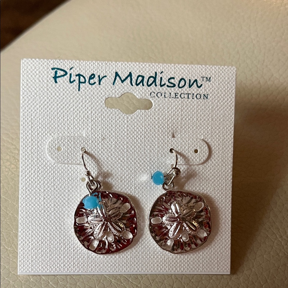 Piper Madison Silver and Blue  Earrings